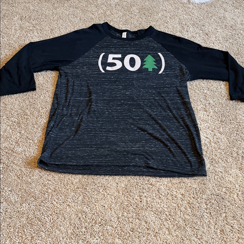 Bella Canvas Black and Gray Long Sleeve Tee
